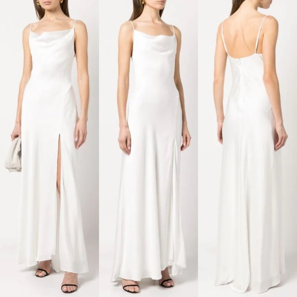 Jonathan Simkhai Signature Finley Gown Maxi Dress in White Size 10 NWT - Picture 1 of 15